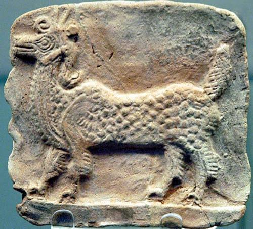 A dragon, sacred animal of Marduk, patron deity of Babylon.