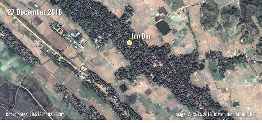 Amnesty International has also detected what appears to be construction of a new security force base in Inn Din village, in southern Maungdaw Township.