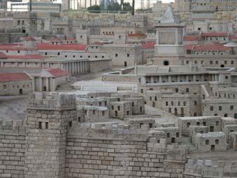 the Model of Jerusalem, representing how the city looked on the eve of the Jewish revolt, 36 years after the Passion of Jesus. Stop at the Holocaust Museum, Yad Vashem.