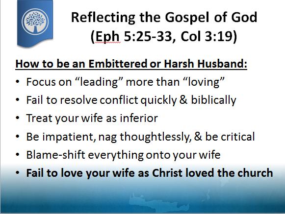 A wife s role as the helper is to represent the church and therefore her chief responsibility is to submit. Look at the red grouping first.
