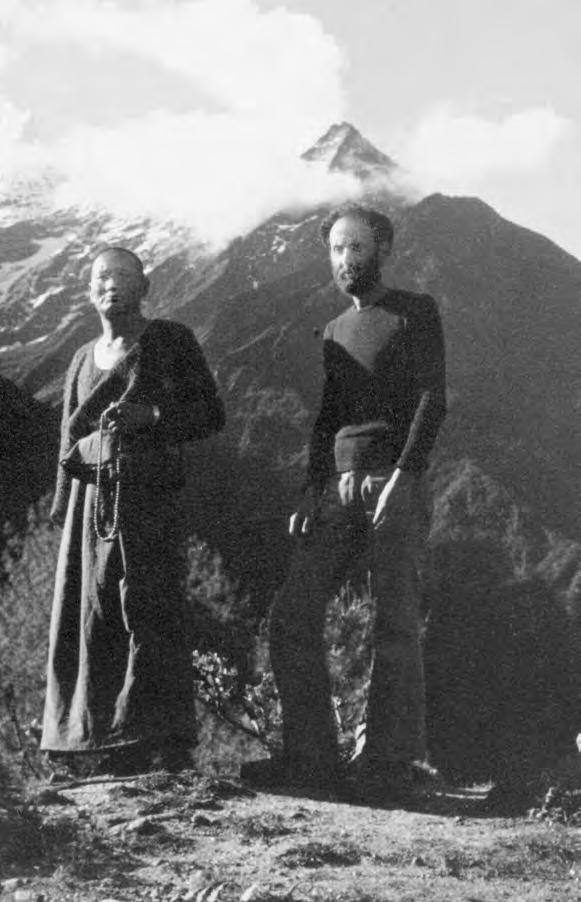 Lama Yeshe and the editor on the road to