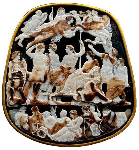The Great Cameo of France (of AD 23) depicting the deified
