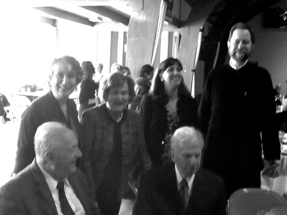 Post-Liturgy Reception: [l-r] Sitting: Nicholas and James Pappas, Standing: Anna Dounelis, Maria Keritsis, Leah Pappas Monias and Dn.
