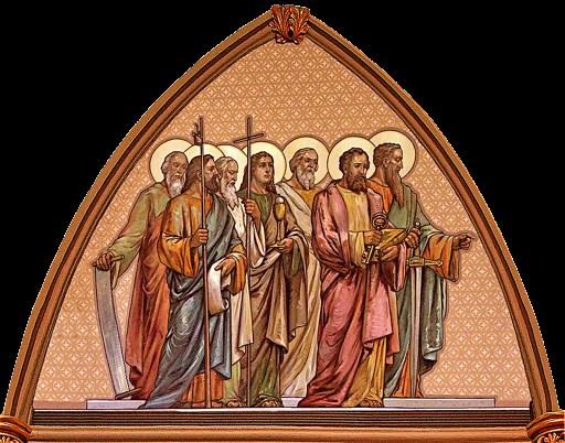 5 APOSTLES APOSTLES Across the way on the northeast transept wall are two