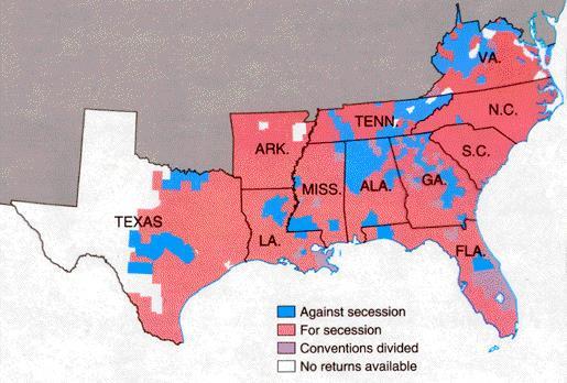 Secession of the South On December 20, 1860, South Carolina was the first state to secede.