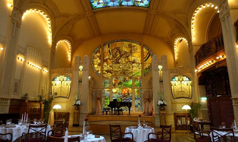 Petersburg, L'Europe restaurant offers a menu based on the tsarist era, which is served in the restored Art Nouveau interior with