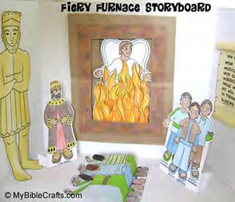 Daniel 3 Fiery Furnace Storyboard and People Bowing Down Visual Aid - http://mybiblecrafts.com Safety Tips: Keep scissors out of reach of children.