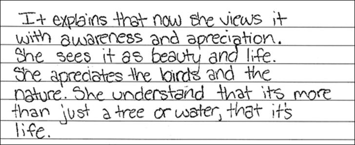 speaker views nature at this point in the poem. Exemplar 2 Explain what these lines show about how the speaker views nature at this point in the poem.