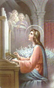 St. Cecilia Prayer to St. Cecilia O gentle Cecilia, sweet voice and melody of the Heart of Jesus. We come to you to beg your assistance.