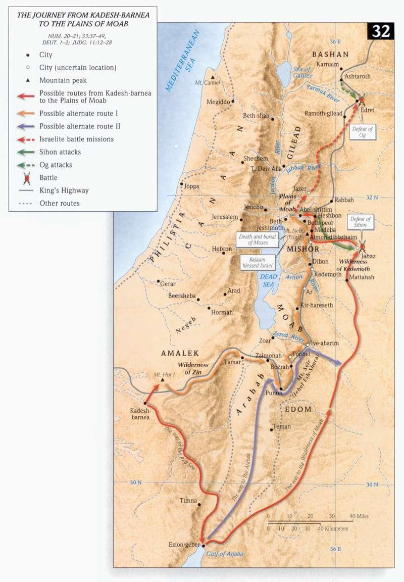 The Israelites Journey From Kadesh-Barnea to the Plains of Moab No Ammonite or Moabite shall enter the assembly of the LORD; none of their descendants, even to the tenth generation, shall ever enter