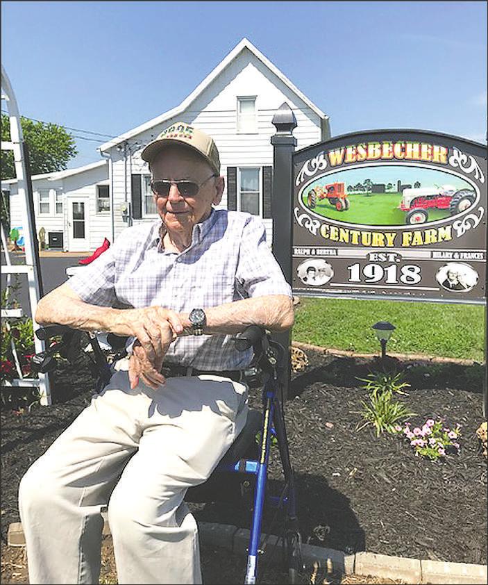 The family held the celebration at the farm, where he was raised and operated the farm throughout his life.