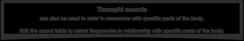 Relationship between Theraphi sound frequencies & the body