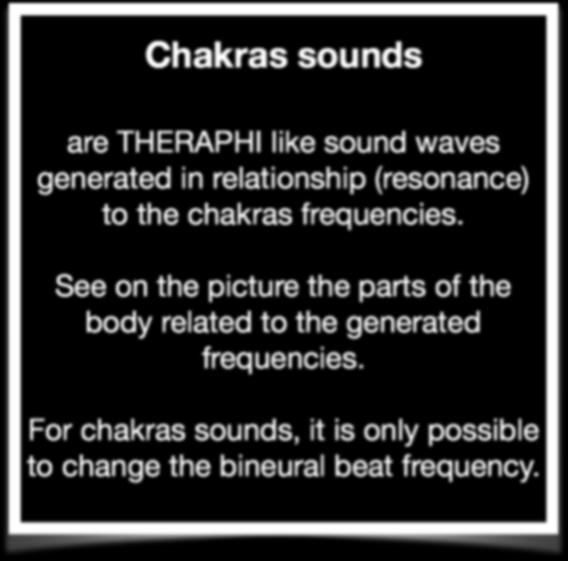 Chakras sounds Waves Chakras sounds are THERAPHI like sound waves