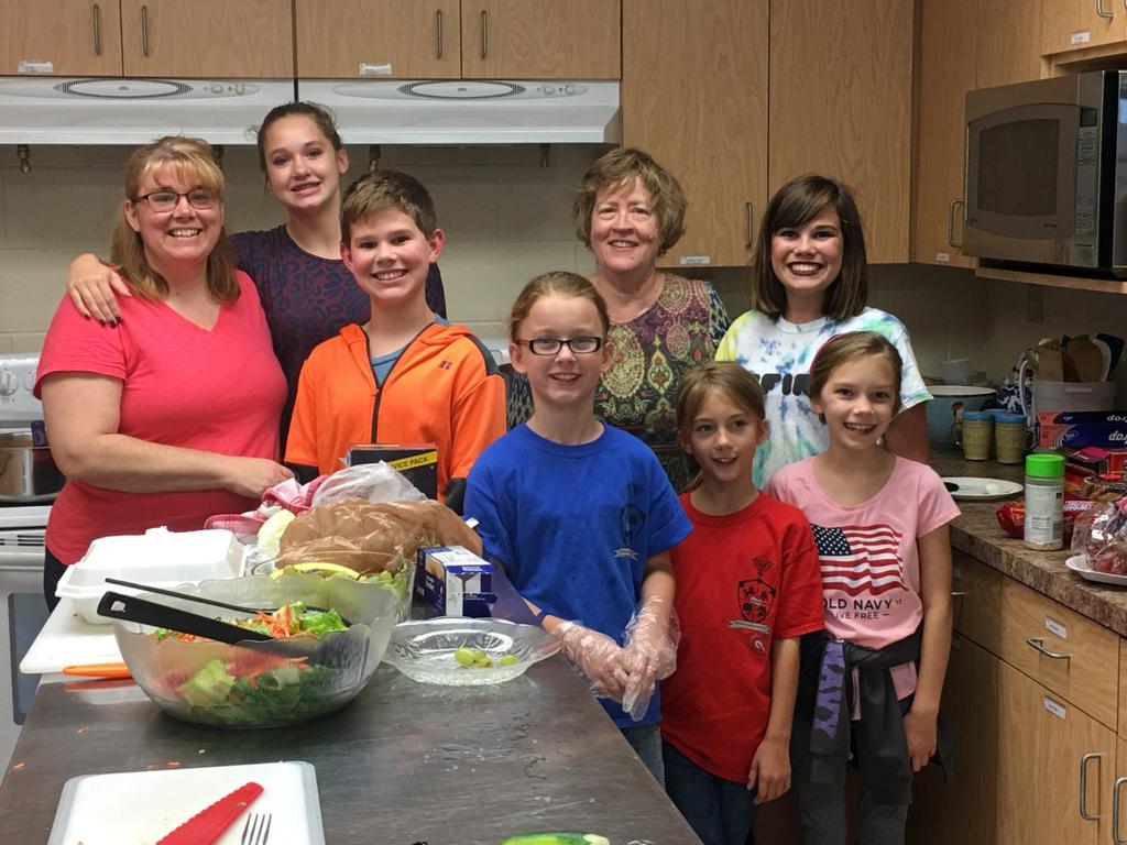 The Sunday school children and their teachers participated this year by gathering together and making a meal they prepared by themselves for the guest families.