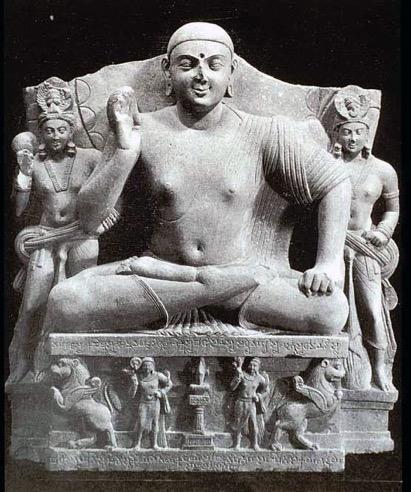 EARLY BUDDHIST IMAGES-- Mathura The Indian Buddha image portrays the traditional figure of the meditative yogin, transcendent in metal powers but part of the world.