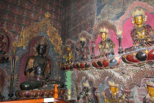 Tibetan painting ranges in size from tiny manuscripts to colossal hangings. The walls of monasteries are covered with murals and cloth thankas.