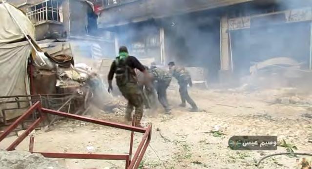 On April 29, 2018, the Syrian army released a video showing a bulldozer and tanks of the Syrian army working in the refugee camp.