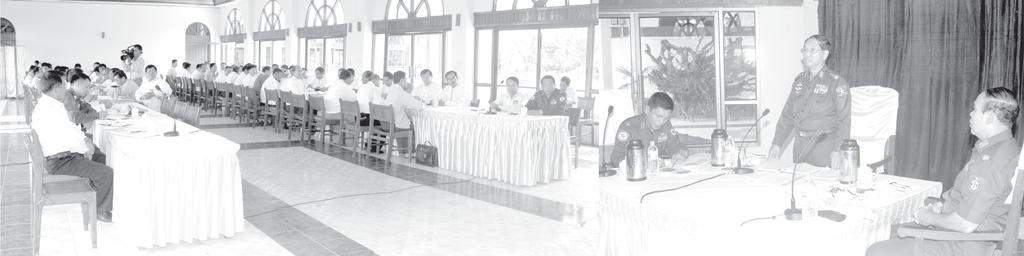 6 THE NEW LIGHT OF MYANMAR Friday, 31 October, 2008 Industrialists, departments to cooperate and coordinate for industrial development Lt-Gen Myint Swe of the Ministry of Defence extends greetings at