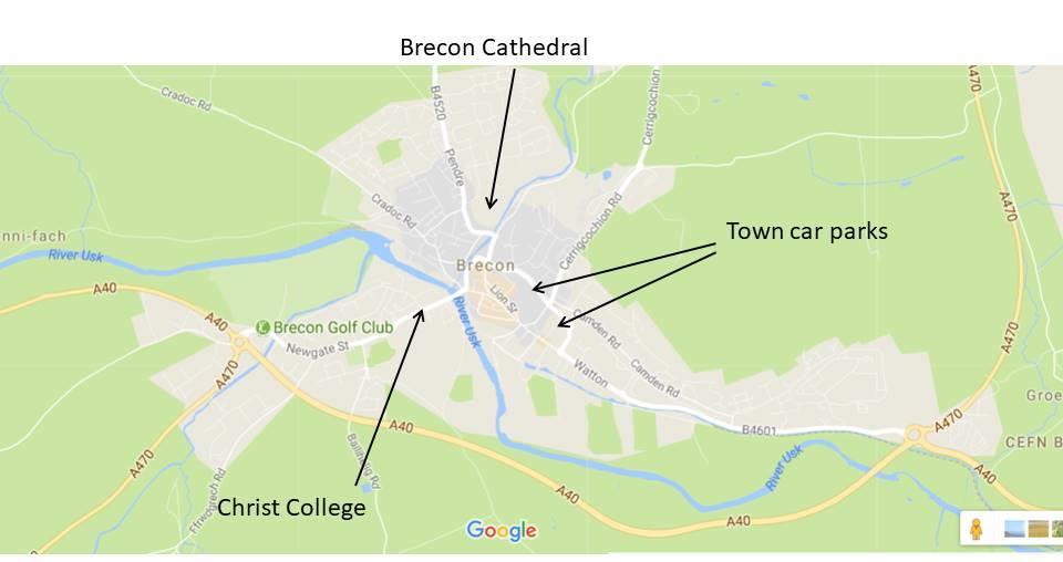Brecon study day: programme and notes The day starts in Christ College, Brecon. Parking is available at the College: see separate map. Parking in town is Pay & Display.