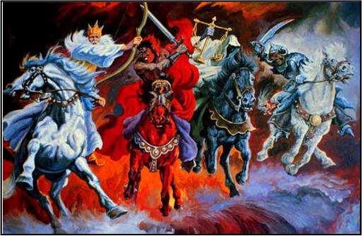 The four horses of Revelation.