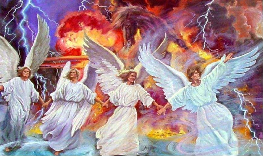 The four angels of the winds.