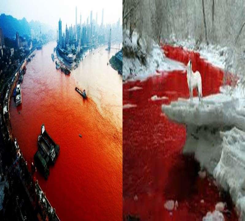 Rivers turned into blood.