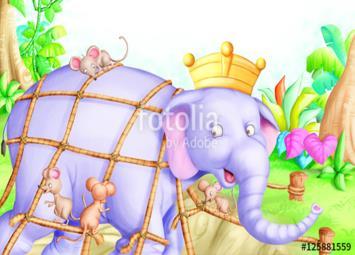 The elephant king was very sad. Then he remembered the promise of the mice. He went to his little friend mice king and told him the whole story.