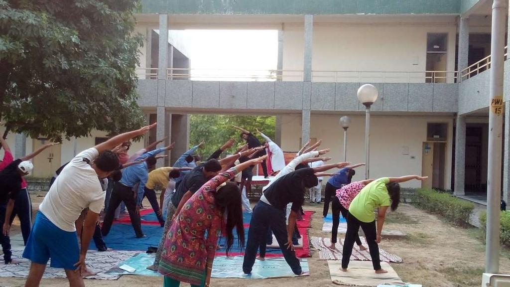 A set of Yoga protocol CD and booklets were gifted by the Principal of the