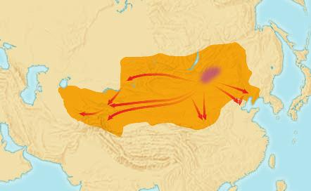 The Mongols lived in an area north of China called Mongolia (mahn GOH lee uh). They were made up of tribes, or groups of related families, loosely joined together.