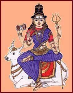 SAPTHA MATHAs - 2/7 - Maheswari Maheshwari, is the activating force of Lord Shiva (Maheshwara) who is the Lord of Destruction or Dissolution.