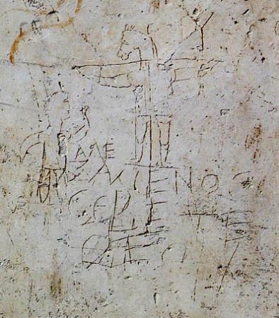 17 EARLY ROMAN GRAFFITI Alexamenos Graffiti CONTRA CHRISTIANITY An early Roman graffiti scribbled with Alexamenos and his god Shows