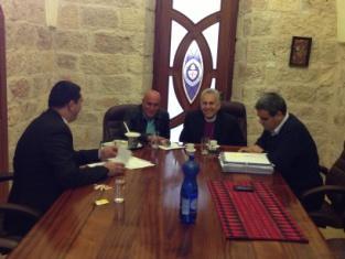 Bishop Suheil also met with The Revd Canon Fa eq Haddad and the new pastorate committee.