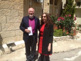Visiting Bishops to St. George s Cathedral The Cathedral of St. George the Martyr in Jerusalem welcomed Fr. Samuel Fanous who celebrated on Sunday, April 14 th, during the absence of Bishop Suheil.
