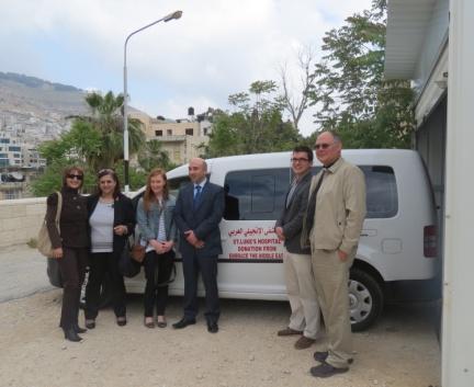 Embrace the Middle East visits St. Luke s Hospital and Mobile Clinic, Nablus Mrs. Sawsan Aranki-Batato, Diocesan Programs Development Director, and Ms.