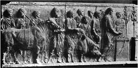 1 PART D ROME QUESTION 11. Republican Rome to the First Century BC SOURCE K Photo Fratelli Alinari. RELIEF FROM THE ALTAR OF AHENOBARBUS Use Source K and your own knowledge to answer the following.