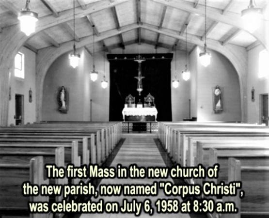 The first Mass in the new church of the new parish, now name