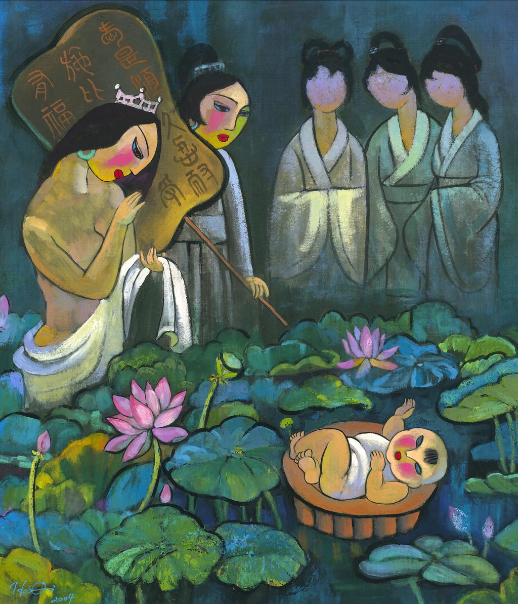 Finding Moses (2005) Dr. He Qi. Order prints at www.heqigallery.