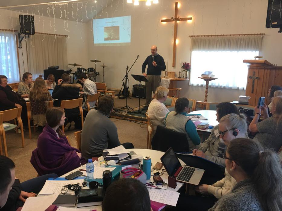 Douglas Childress teaching about John Wesley at Bible School in Jõhvi, Estonia Personal life We know that you are praying for us and we are grateful. We can definitely feel it!