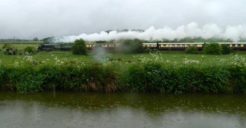 (Great Bedwyn to Hungerford) Thanks to Jewels Burrows who surfed the Internet and found this article on the steam Train that passed us on the canal just East of Bedwyn Photo taken by Jewels herself