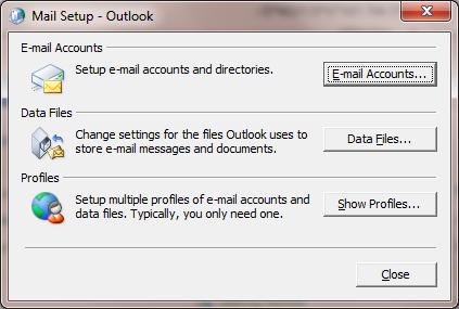 הגדרת חיבור Outlook 2010 לשרת POP3/IMAP Exchange 2010 שימו לב: הגדרת פרופיל בתצורת POP3/IMAP מונעת שימוש באופציות מתקדמות של שרת ה- exchange כמו שיתוף יומנים, תיקיות ציבוריות ואנשי קשר ארגוניים.