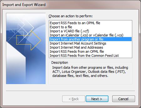 יש להכנס לתפריט File ואז לבחור ב- Open, ולבסוף לבחור ב- Import : יש לבחור באופציה file"
