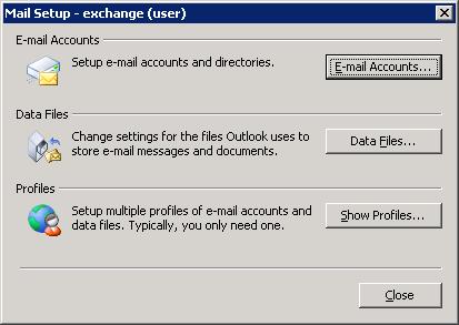 הגדרת חיבור Outlook 2007 לשרת POP3/IMAP Exchange 2010 שימו לב: הגדרת פרופיל בתצורת POP3/IMAP מונעת שימוש באופציות מתקדמות של שרת ה- exchange כמו שיתוף יומנים, תיקיות ציבוריות ואנשי קשר ארגוניים.