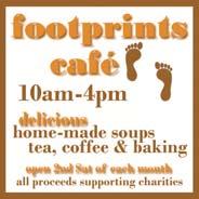 This has proved very popular in the community and has raised a great deal of money for church funds and various charities. Footprints cafe is a new venture which started in Autumn 2012.