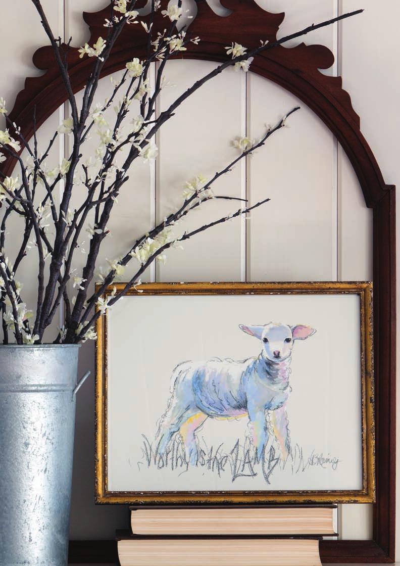 Worthy Is the Lamb print with vintage gold frame 11 x 14 $50 KIT18505 C. He Is Not Here See page 11. D. Thy Purposes box art We cannot Lord Thy Purpose see, but all is well that s done by Thee.