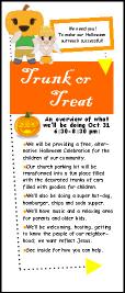 Halloween Outreach Create e a brochure The brochure shown below (reprinted full-size in the PDF Gallery section) is an example of the kind of publication you need to create so that people have