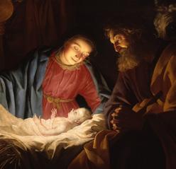 Adoration of the Shepherds Adoration of the Shepherds by Gerard van Honthorst (1592 1656) Directions: Take some time to quietly view and reflect on the painting. Then discuss the questions below. 1. What stands out to you about this painting?