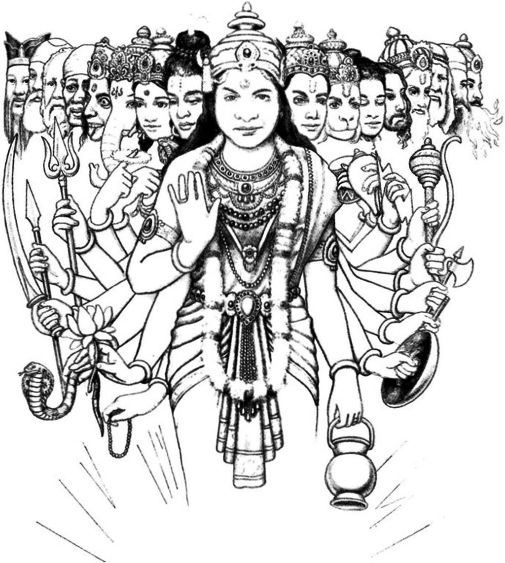 Jay Śhrī Nirmala Virāt-aṅgana Victory to She who has all the Powers of all the