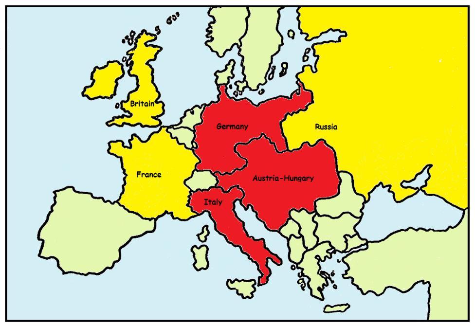 Before the war some countries in the world were very powerful like Britain and France. Other countries were not as powerful but wanted to be like Germany. These countries began making alliances.