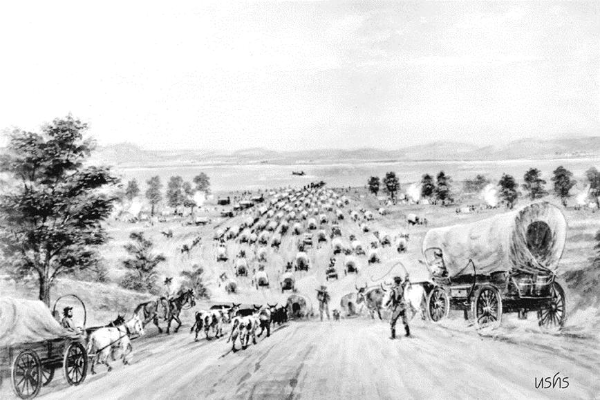 Down and Back Wagon Trains (1860 1869) It was discovered that it was even cheaper to use church owned wagon trains Oxen wagon teams were sent from Utah to Missouri, picked up emigrants and