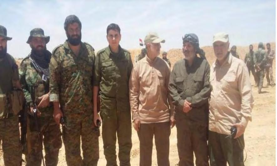 15 Qassem Soleimani (third from the right) with the Iraqi Shiite militia fighters (Twitter, May 29, 2017).